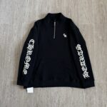 Chrome Embroidered half-zip sweatshirt