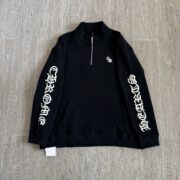 Chrome Embroidered half-zip sweatshirt