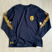 Chrome Dark blue long-sleeved T-shirt with sword