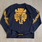 Chrome Dark blue long-sleeved T-shirt with sword - 图片 3