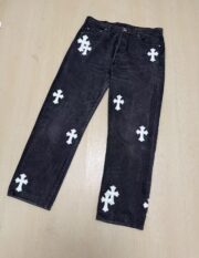 CH Black Angus White Leather