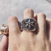 Large six-pointed star ring - 图片 7