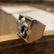 Openwork floral military ring - 图片 3