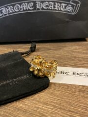 Gold-plated cross flower ring - 图片 5