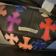 Small colored leather cross-stitch waist bag - 图片 7