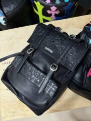 Colored leather and black leather backpacks - 图片 2
