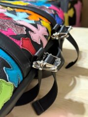 Colored leather and black leather backpacks - 图片 5