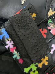 Ostrich leather handbag