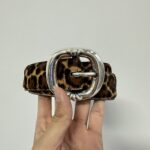 Leopard print belt
