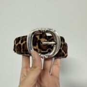 Leopard print belt