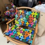 Leather cross chair