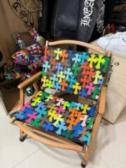 Leather cross chair