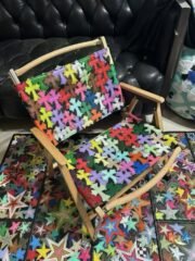 Leather cross chair - 图片 2
