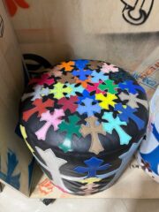 Colorful cross-shaped leather stool - 图片 2