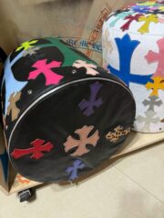 Colorful cross-shaped leather stool - 图片 4